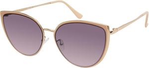 Женские солнцезащитные очки Vince Camuto VC1083 Vintage Metal со 100% защитой от УФ-излучения, оправа «кошачий глаз». Роскошные подарки для нее, солнцезащитные очки «кошачий глаз» 57 мм, Gold & Nude