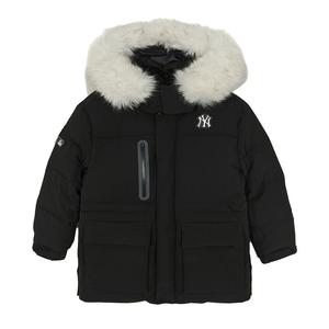 Пуховик с капюшоном, умеренно утепленный, водонепроницаемый MLB KIDS, new york yankees/черный