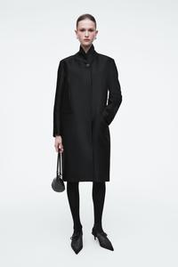 Атласные туфли-лодочки с открытым каблуком и бантами COS, черный