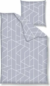Постельное белье Nanette Renforcé с узором "зигзаг", 135 x 200 см, светло-серый, узор "зигзаг", светло-серый Nanette Lepore