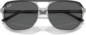 Солнцезащитные очки Ray-Ban унисекс для взрослых Rb2205 Bill One Square, Dark Grey on Transparent/Dark Grey