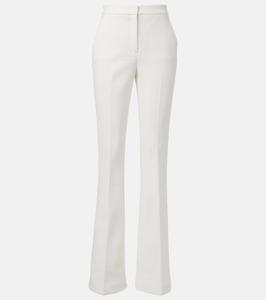 Рори высокие расклешённые брюки из крепа Rebecca Vallance, слоновая кость