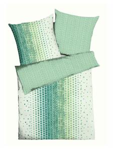 Комплект постельного белья Oxygen Squares из 2 предметов из сирсакера премиум-класса в цвете Jade Green JACK, 135x200 см