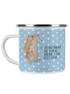 Кофейная кружка Papa Bear с надписью пастельно-голубого цвета Mr. & Mrs. Panda