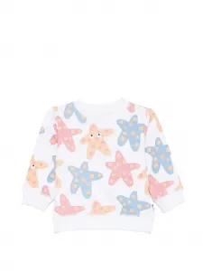 Свитшот с принтом морской звезды Stella McCartney Kids, белый