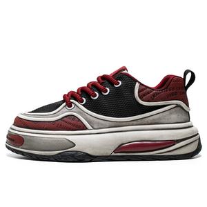 Wooden Rabbit Низкие скейтерские кроссовки мужские черно-красные, цвет Black Red