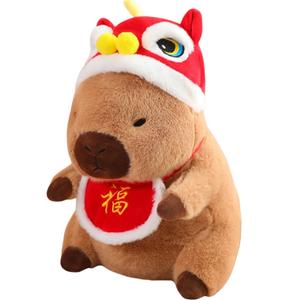 Рождественская тематическая капибара и капибара плюшевые игрушки плюшевая кукла высота 20см/30см/40см длина 20см Mise