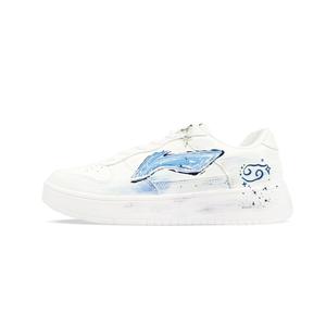 LINING Лининг Понтон Боутс устойчивые к истиранию дышащие низкие скейтерские кроссовки мужские белые, цвет White