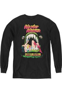 Футболка с длинным рукавом DC Comics "Челюсти" для детей Gildan, черный