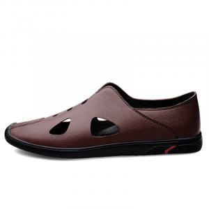 LAORENTOU Мужские повседневные туфли мужские низкие черно-бело-коричневые коричневые, цвет Brown