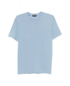 Светло-Голубая футболка с круглым вырезом Tom Ford, синий
