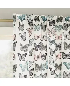 Карманные шторы для затемнения комнаты с принтом бабочек Marepesia Lichtenberg, blue