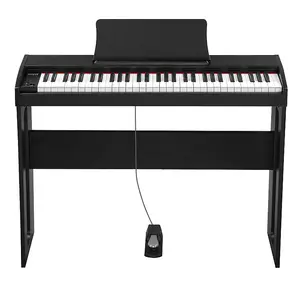 Цифровое пианино Ozici GPP-100 с 61 клавишей, полувзвешенными стандартными клавишами, с мебельной стойкой, поддержкой MIDI и Bluetooth, для наушников