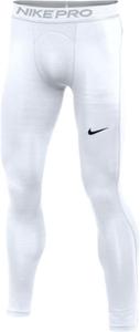 Nike Mens Pro Warm Training Tight Мужские компрессионные леггинсы для бега, White