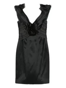 Платье с цветочной отделкой Gemy Maalouf, черный