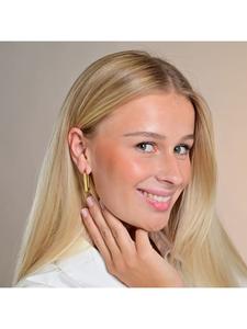 Adeliás Женские серьги - серьги-кольца из нержавеющей стали в золотом исполнении