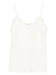 Майка с кружевной отделкой Róhe, нейтральный