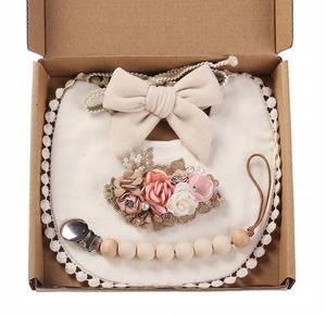 Повязка на голову для крещения, подвеска-пустышка, детские повязки на голову + экологическая коробочка Inna Marka