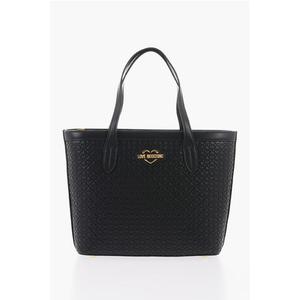 Сумка-тоут LOVE VALENTINA из искусственной кожи с сердечками по всей поверхности Moschino, Black