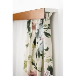 Карниз для штор Пластиковый карниз с планкой 3-рядный, длина на заказ, потолочный монтаж, удлиняемый, простой монтаж, лаконичный Garesa, Kirschbaum