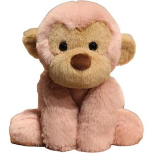 Плюшевая кукла Healing Smiji Monkey высотой 40 см Mr. Toy, розовый
