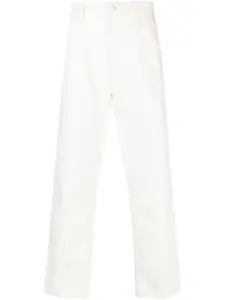 Прямые брюки с нашивкой-логотипом Carhartt Wip, бежевый