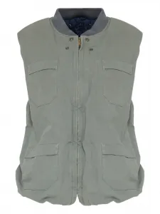 Жилет из смесового хлопка Maison Margiela, зеленый