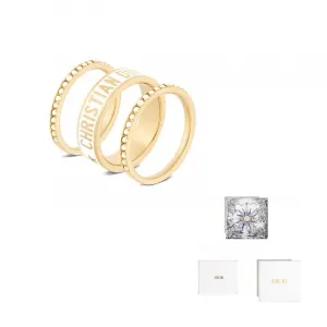 DIOR Металлическое кольцо для одежды, золотое, женское