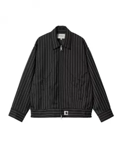 Куртка в черную полоску, элегантный классический стиль. Carhartt Wip, черный