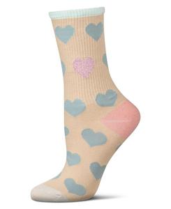 Женские носки Radiate Love Glitter Heart Crew Socks MeMoi, Cement