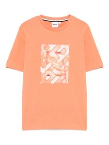 Футболка с графическим принтом BOSS Kidswear, оранжевый
