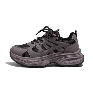 WARRIOR Высокие, износостойкие, легкие и дышащие низкие массивные кроссовки женские - темно-фиолетовый серый, цвет Deep Purple Gray