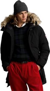 POLO RALPH LAUREN мужская водоотталкивающая парка с отделкой из искусственного меха и утеплителем пух, Polo Black