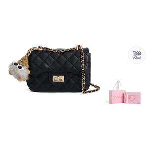 JACD Средняя наплечная сумка женская черно-белая, Black