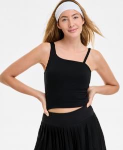 Женский асимметричный укороченный топ Studio ID Ideology, Deep Black