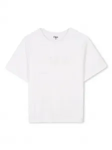 Футболка из органического хлопка Chloé Kids, белый