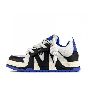 Кроссовки TOFAVE Skateboarding Shoes Unisex Low-top White/blue, синий