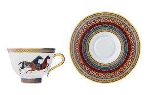 Oriental Steeds, практичные чашки с блюдцами №1 230мл HERMES