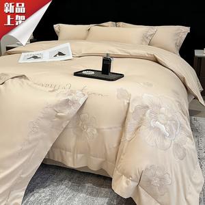 LUOLAI HOME Комплект постельного белья, 150 см, 4 предмета, простыня на резинке