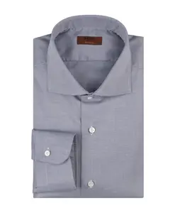 Синяя хлопковая мужская рубашка Barba, синий