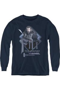 Футболка с длинным рукавом The Hobbit Fili Youth Gildan, темно-синий