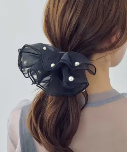 Заколка-шар с прозрачной оборкой Goldy, цвет Pearl 3