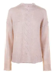 Вязаный свитер с круглым вырезом Kangra, розовый
