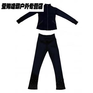 HEAD Новый костюм для фигурного катания для девочек и детей, комплект для тренировок с курткой, обувью и брюками, высокоэластичный, водонепроницаемый, дышащий, утепленный флисом, черный, утолщенный, кастомизированный, невозвратный, размер L