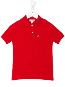 Рубашка-поло с вышитым логотипом Lacoste Kids, красный