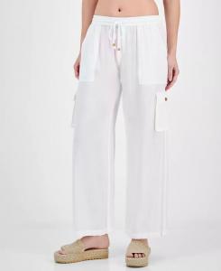 Женские брюки-карго с накидкой и капюшоном Raviya, белый