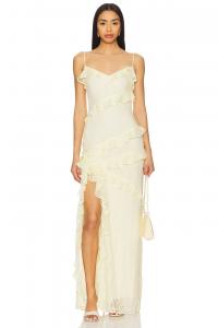 Длинное платье Caila Tularosa, butter yellow