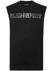 Топ с логотипом Plein Sport, черный