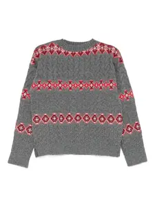 Свитер с узором Carolina Cecilia Prado, серый