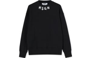 Свитшот из хлопка с принтом логотипа MSGM, черный